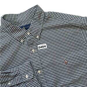 Polo Ralph Lauren Black White Gingham Men's XXL Button Down Shirt Classic Fit